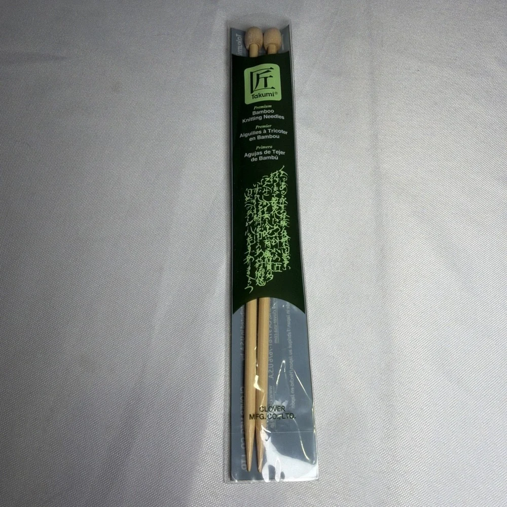 Lot of 4 Sets Of Clover Bamboo Takumi Knitting Needles - Circular And Straight